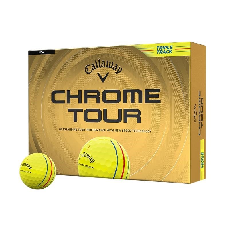 Callaway Chrome Tour Triple Track pelotas de golf, amarillas