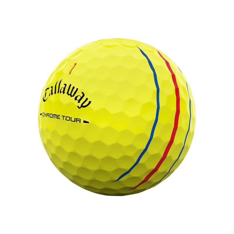 Callaway Chrome Tour Triple Track pelotas de golf, amarillas