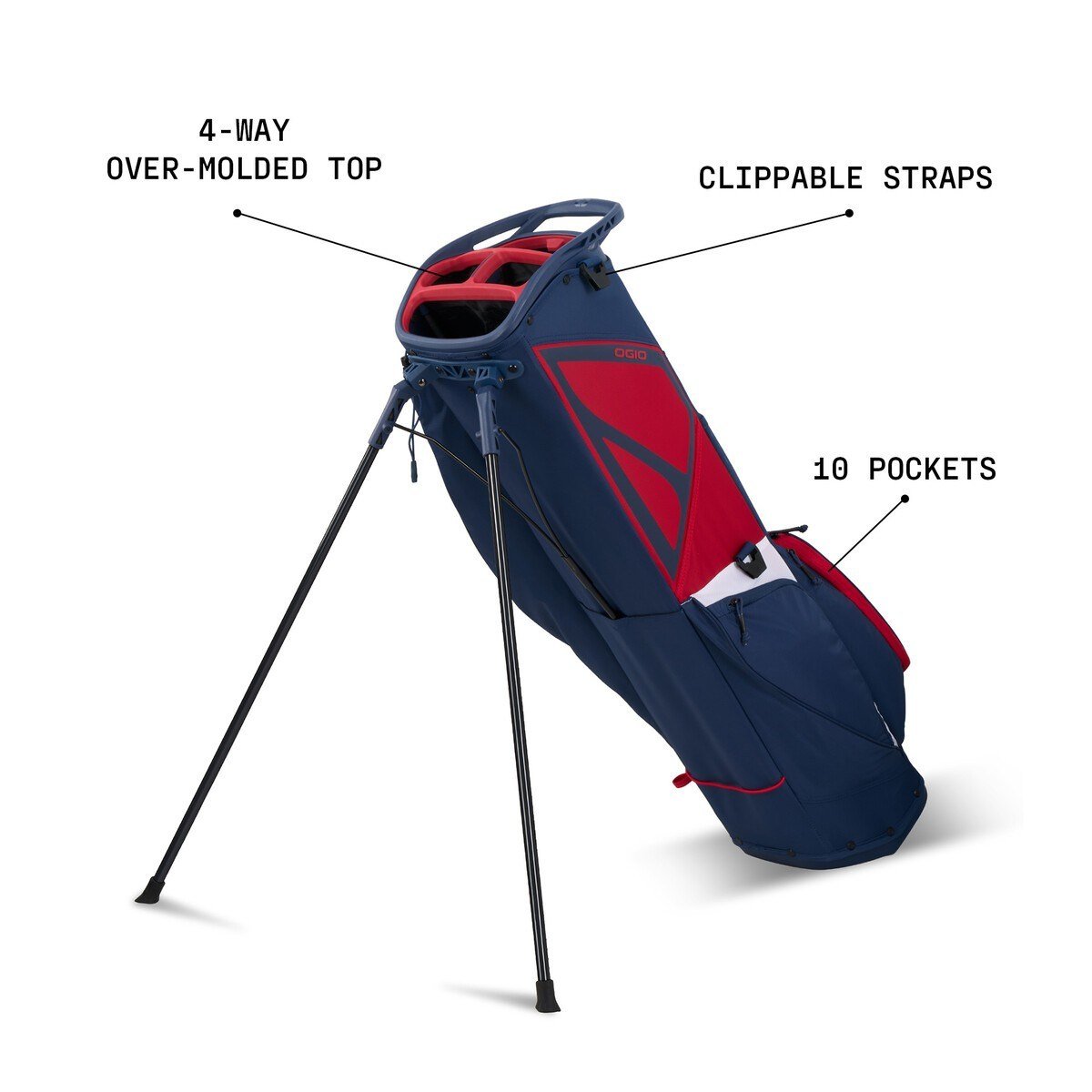 Ogio Featherlite stand bag, negro