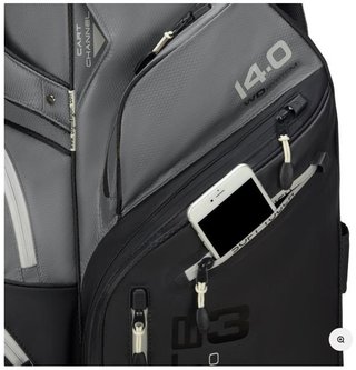 Big Max Dri Lite Silencio 3 Organizer cart bag, negro/gris