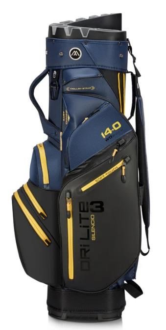 Big Max Dri Lite Silencio 3 Organizer cart bag, negro/marino/maíz