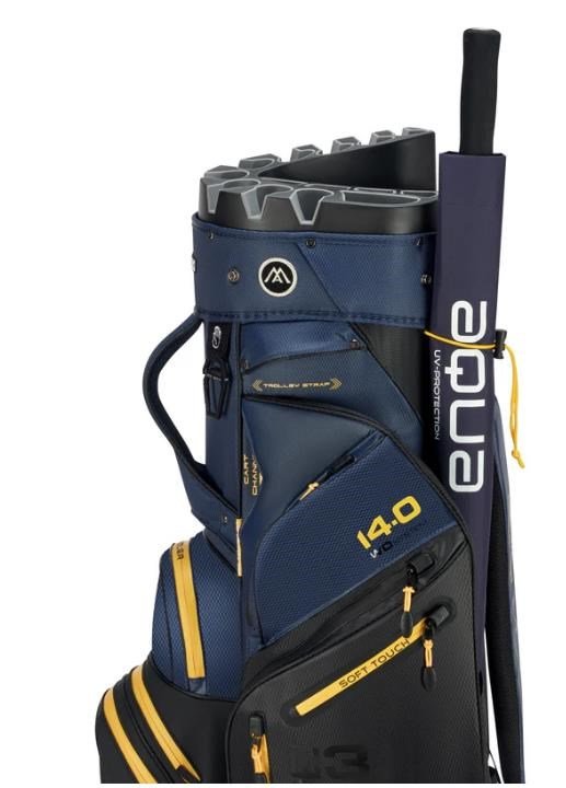 Big Max Dri Lite Silencio 3 Organizer cart bag, negro/marino/maíz