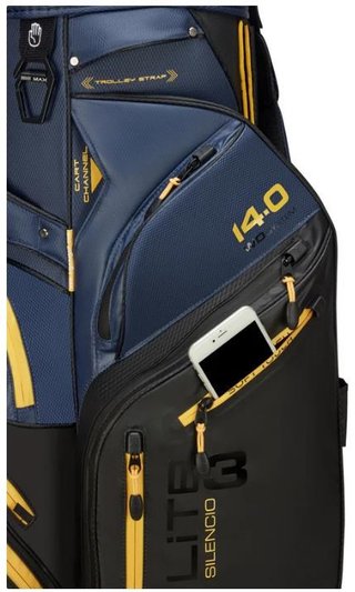 Big Max Dri Lite Silencio 3 Organizer cart bag, negro/marino/maíz