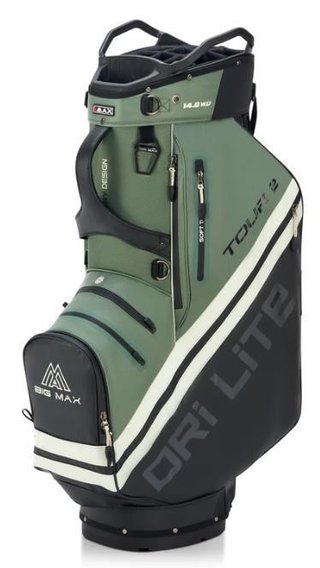 Big Max Dri Lite Tour 2 cart bag, negro/oliva/blanco hueso