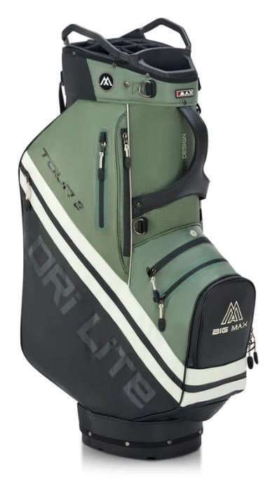 Big Max Dri Lite Tour 2 cart bag, negro/oliva/blanco hueso