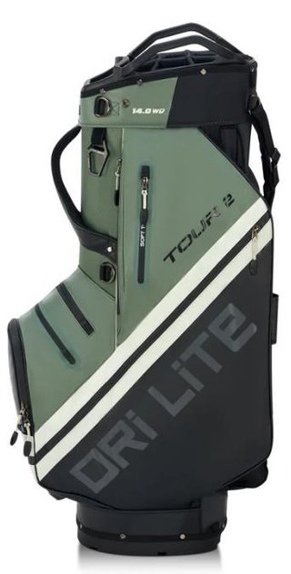 Big Max Dri Lite Tour 2 cart bag, negro/oliva/blanco hueso