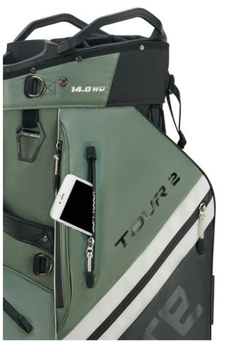 Big Max Dri Lite Tour 2 cart bag, negro/oliva/blanco hueso