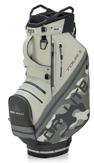Big Max Dri Lite Tour 2 cart bag, gris camo/blanco roto