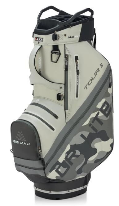 Big Max Dri Lite Tour 2 cart bag, gris camo/blanco roto
