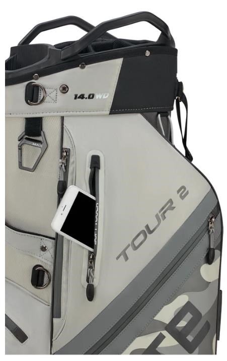Big Max Dri Lite Tour 2 cart bag, gris camo/blanco roto