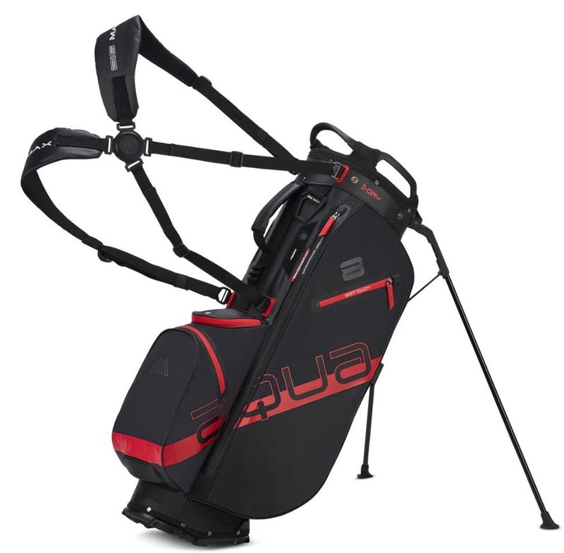 Big Max Aqua Eight H stand bag, negro/rojo