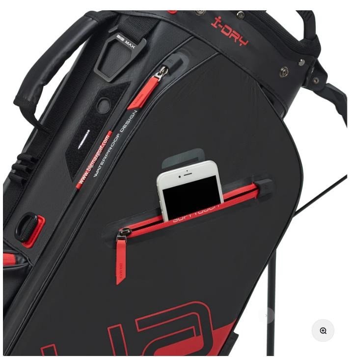 Big Max Aqua Eight H stand bag, negro/rojo