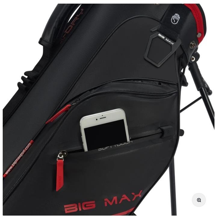 Big Max Aqua Seven H stand bag, negro/rojo