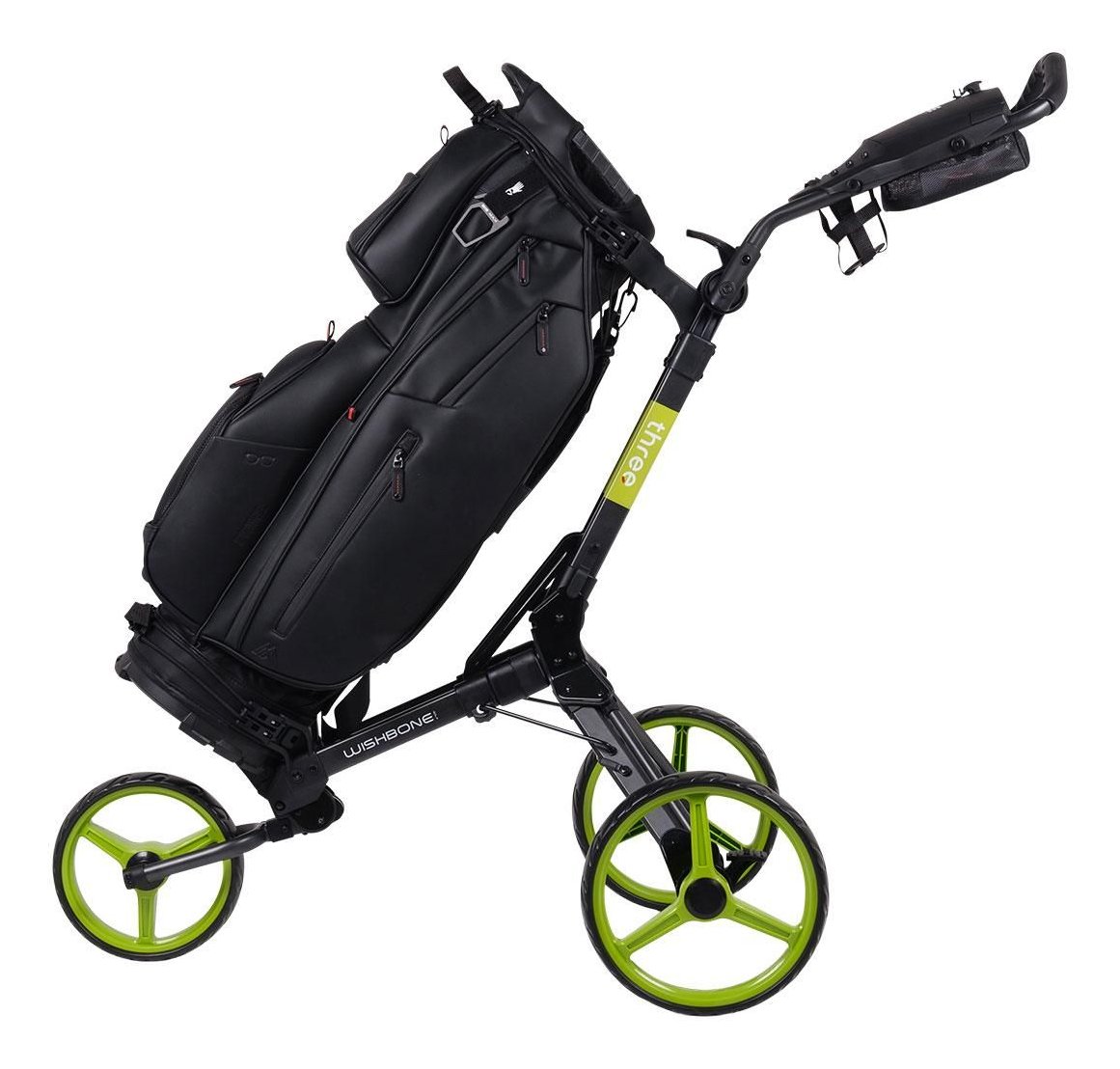 Wishbone Cube Three carrito manual, negro/lima