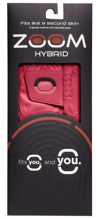 Zoom Zoom Hybrid guante de golf para hombre, rojo