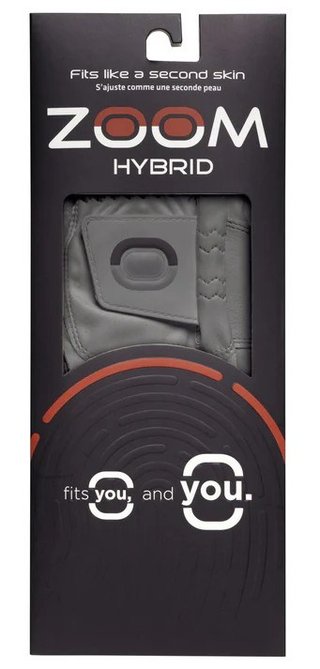 Zoom Zoom Hybrid guante de golf para hombre, gris