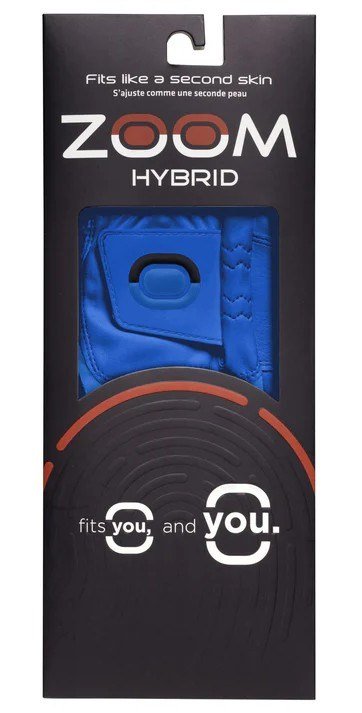 Zoom Zoom Hybrid guante de golf para hombre, azul