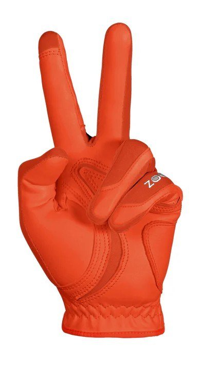 Zoom Zoom Hybrid guante de golf para hombre, naranja