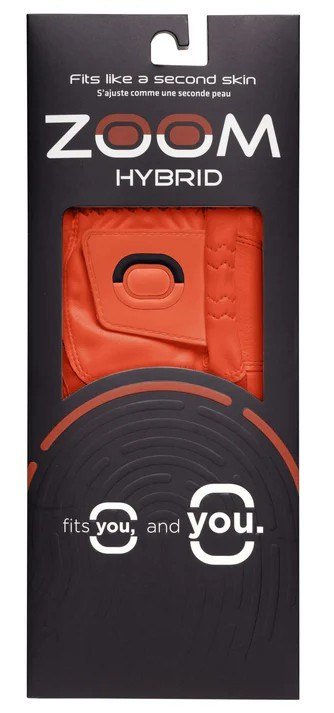 Zoom Zoom Hybrid guante de golf para hombre, naranja