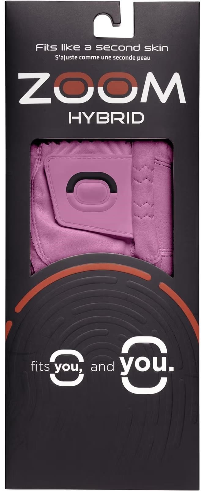 Zoom Zoom Hybrid guante de golf para mujer, rosa