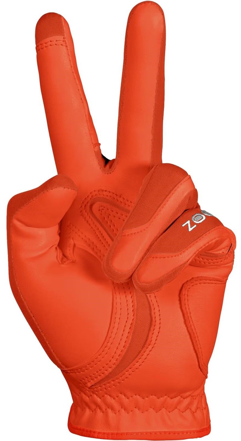 Zoom Zoom Hybrid guante de golf para mujer, naranja