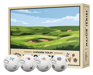 Callaway Limited Edition Chrome Tour Major Series: July Major pelotas de golf 2026 (12 pelotas)