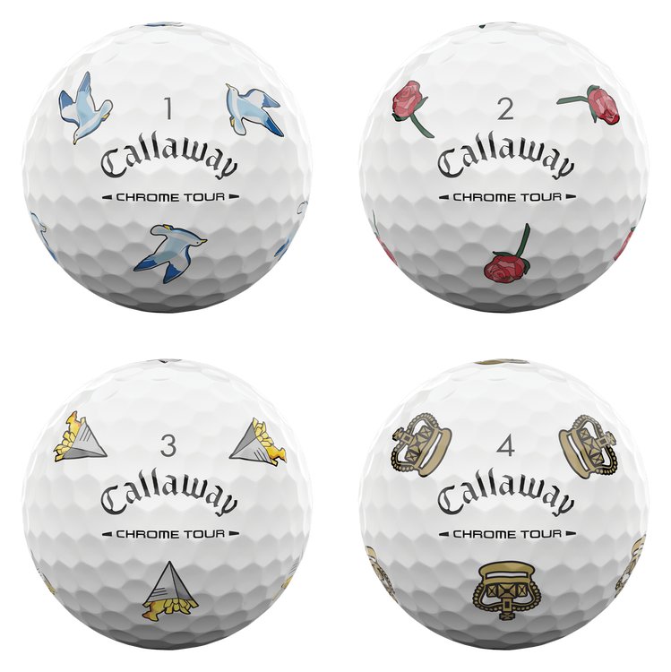 Callaway Limited Edition Chrome Tour Major Series: July Major pelotas de golf 2026 (12 pelotas)