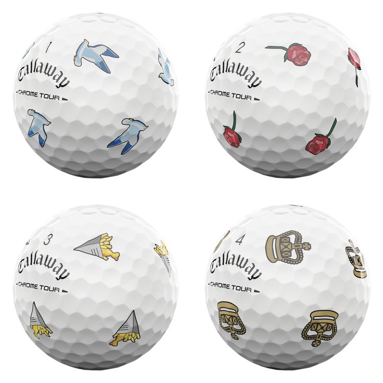 Callaway Limited Edition Chrome Tour Major Series: July Major pelotas de golf 2026 (12 pelotas)