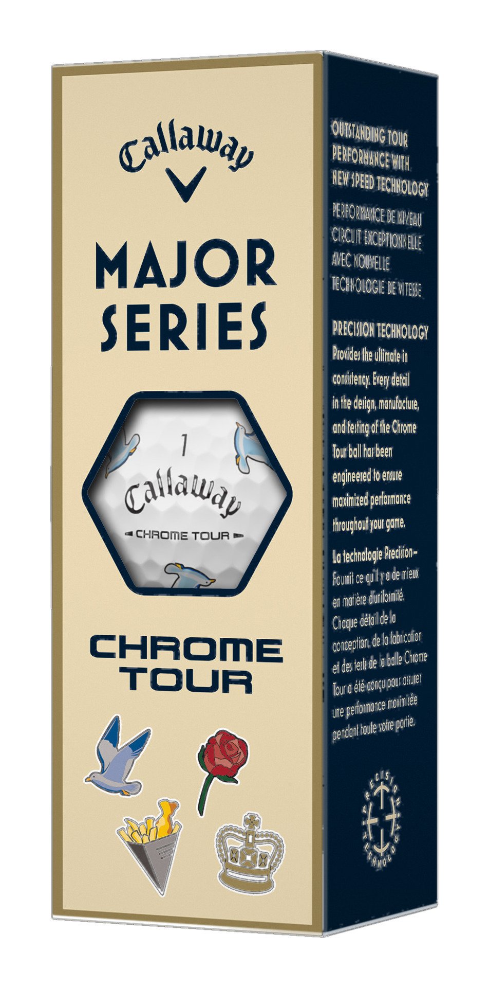 Callaway Limited Edition Chrome Tour Major Series: July Major pelotas de golf 2026 (12 pelotas)