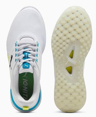 Puma Ignite Elevate 2 zapatos de golf para hombre, blanco/azul