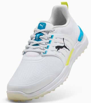 Puma Ignite Elevate 2 zapatos de golf para hombre, blanco/azul