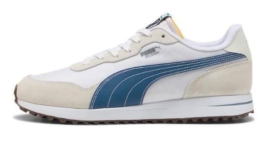 Puma Golf Puma Helsinki G zapatos de golf para hombre, blanco/azul marino