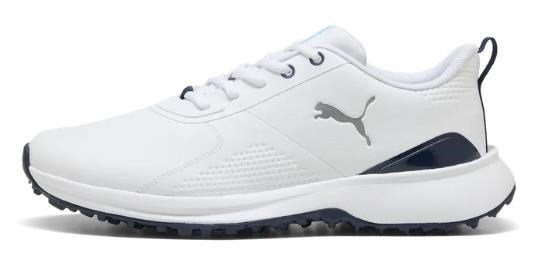 Puma Fusion Grip 6 Evo zapatos de golf para hombre, blanco/plata