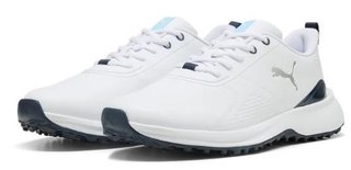 Puma Fusion Grip 6 Evo zapatos de golf para hombre, blanco/plata