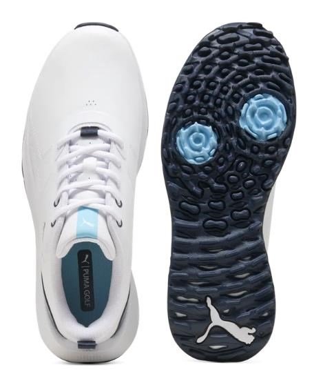 Puma Fusion Grip 6 Evo zapatos de golf para hombre, blanco/plata