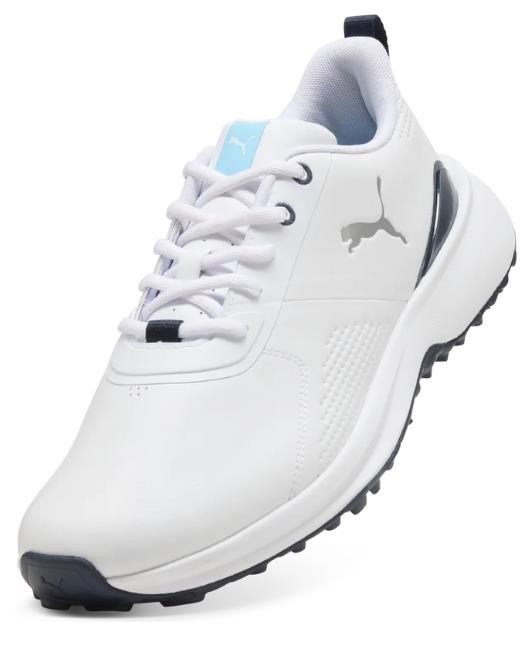 Puma Fusion Grip 6 Evo zapatos de golf para hombre, blanco/plata