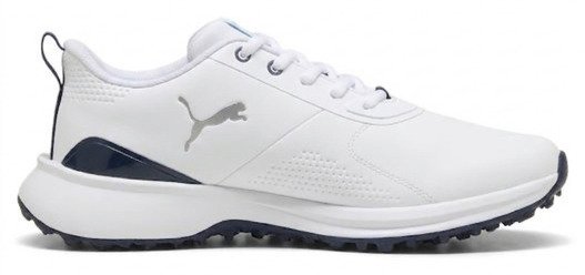 Puma Fusion Grip 6 Evo zapatos de golf para hombre, blanco/plata