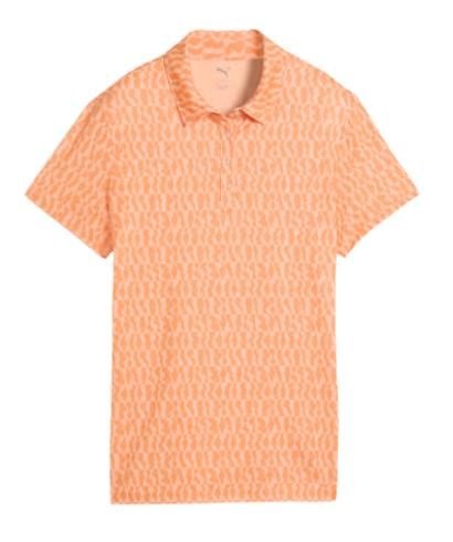 Puma Cloudspun Wavey polo de mujer, melon glow
