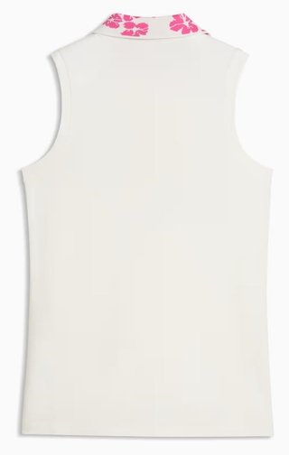 Puma Modalon Floral Rib Sleeveless polo de mujer, warm white/pink opal