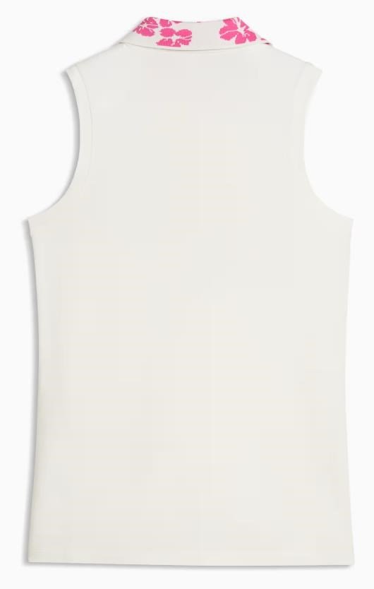 Puma Modalon Floral Rib Sleeveless polo de mujer, warm white/pink opal