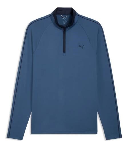 Puma Pure 3.0 1/4 Zip sudadera de hombre, dark indigo/deep navy