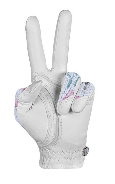 Zoom Sun Style Powernet guante de golf de mujer, blanco/flor