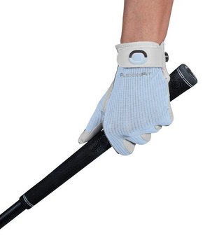 Zoom Sun Style Powernet guante de golf de mujer, blanco/azul hielo