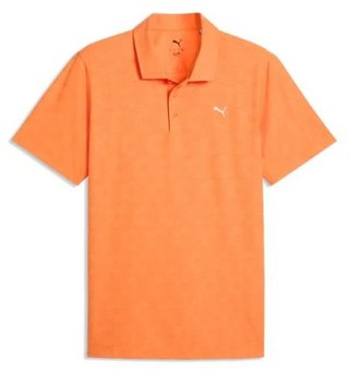 Puma Mattr Deco Jacquard polo de hombre, melon glow