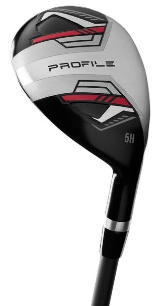 Wilson Profile set de golf para hombre, acero, MRH + bolsa, negro/rojo/plata