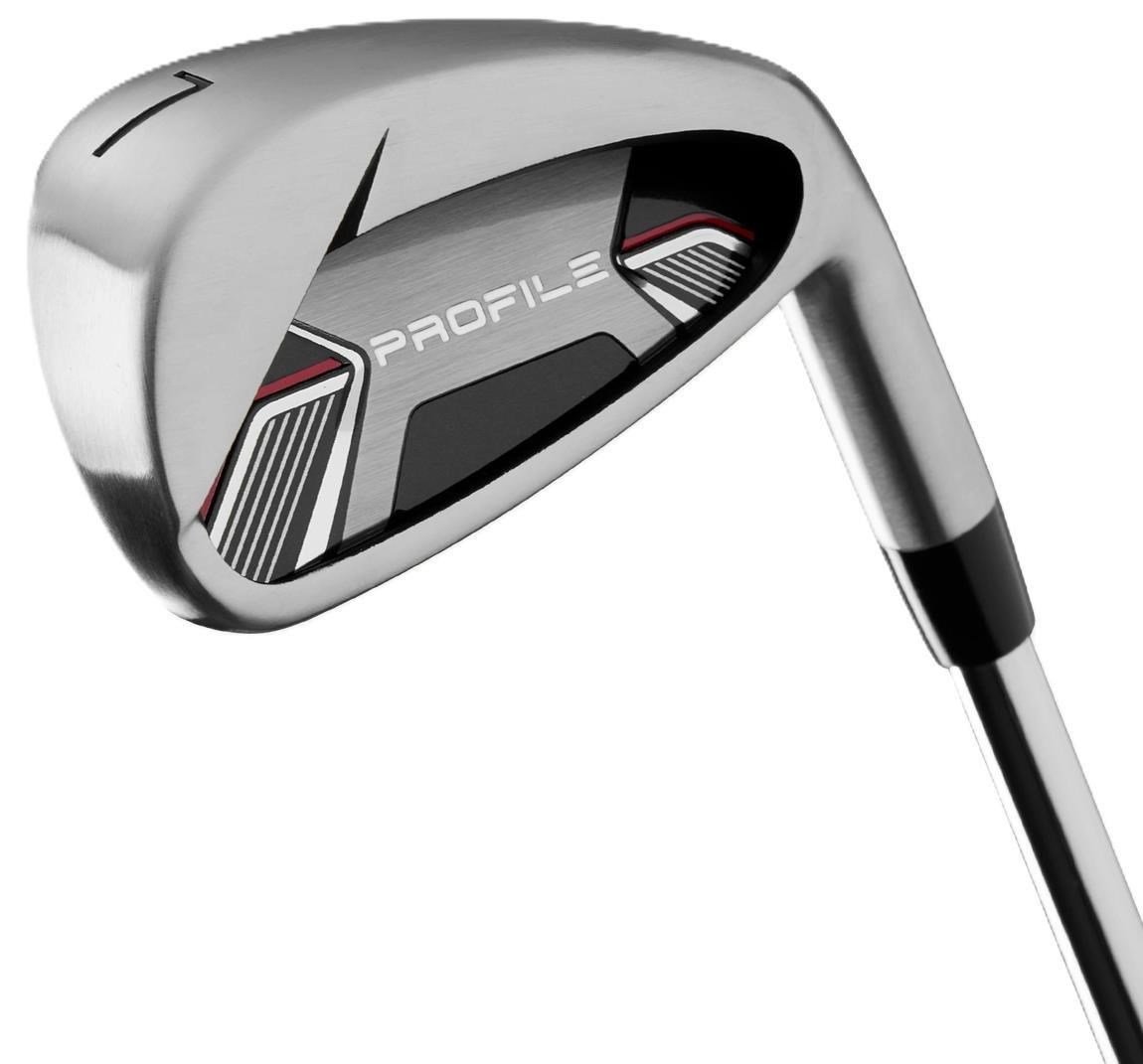 Wilson Profile set de golf para hombre, acero, MRH + bolsa, negro/rojo/plata