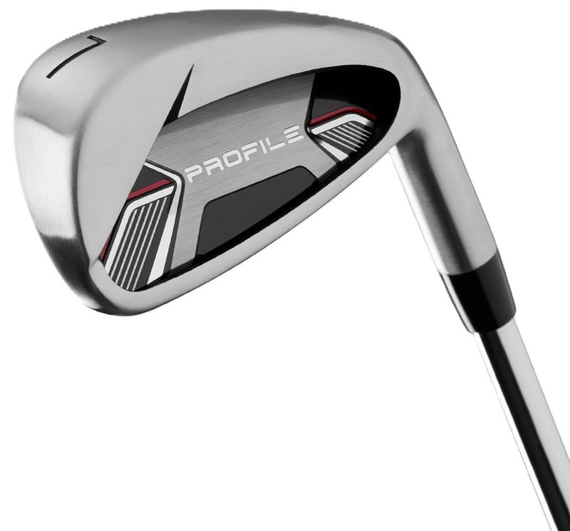 Wilson Profile set de golf para hombre, acero, MLH + bolsa, negro/rojo/plata