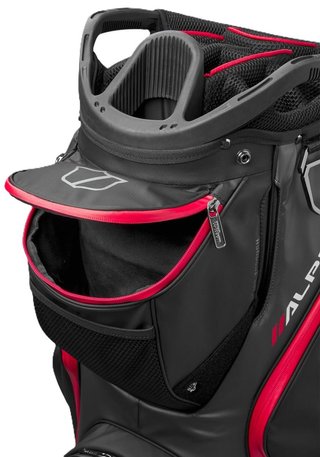 Wilson Alpine Dry cart bag, negro/gris/rojo