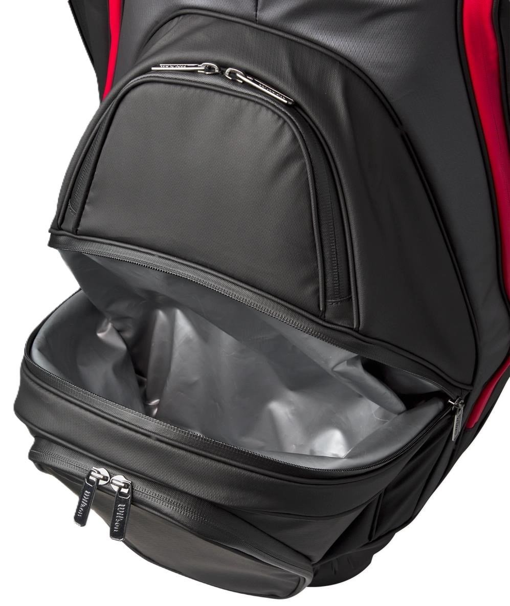Wilson Alpine Dry cart bag, negro/gris/rojo