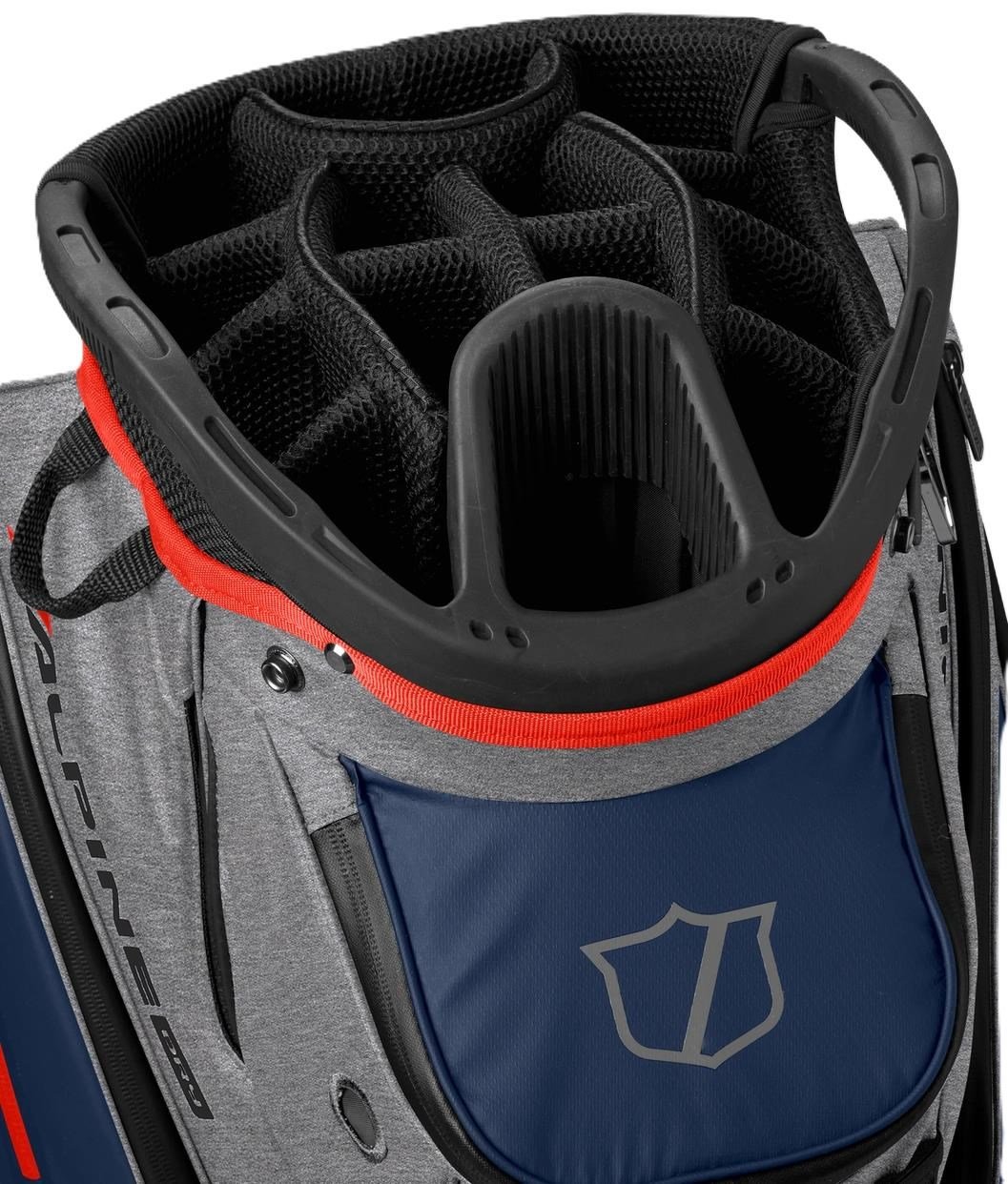 Wilson Alpine Dry cart bag, gris/marino/rojo